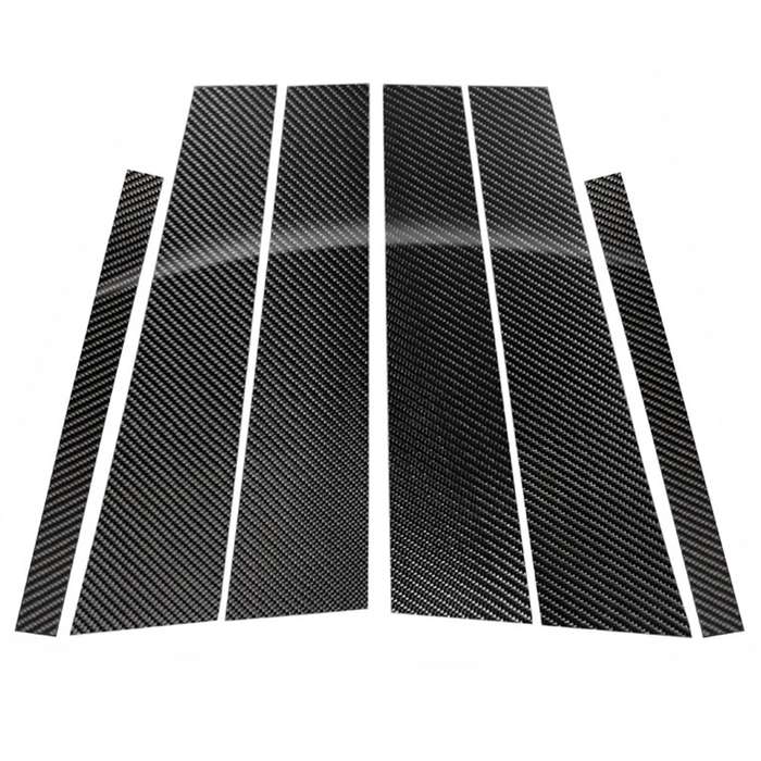 Car Carbon Fiber B Pillar Decorative Sticker for Mercedes-Benz C-Class 2014-2019, Left and Right Dri