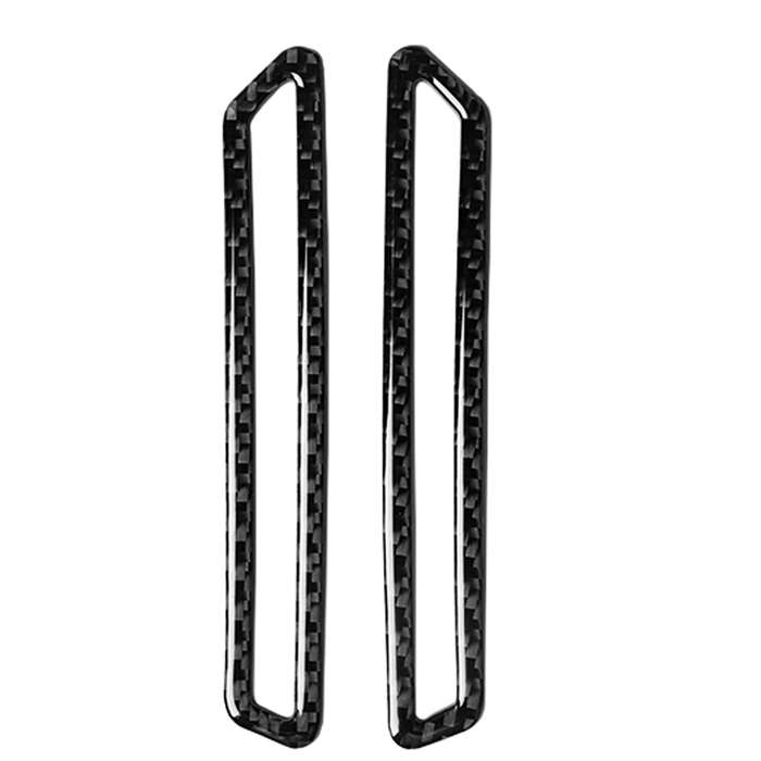 2 in 1 Car Carbon Fiber A-pillar Air Outlet Panel Decorative Sticker for Alfa Romeo Giulia 2017-2019