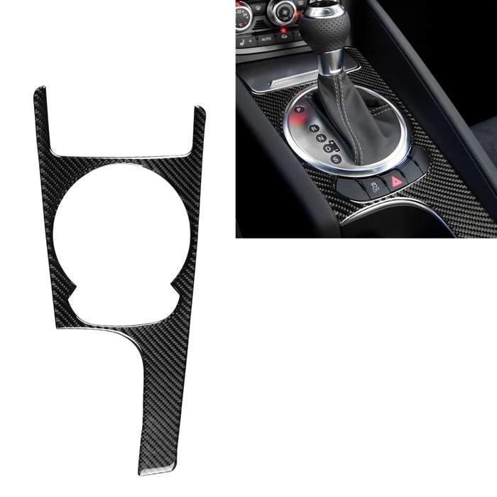 Car Carbon Fiber Gear Shift Panel Decorative Sticker for Audi TT 8n 8J MK123 TTRS 2008-2014, Left Dr