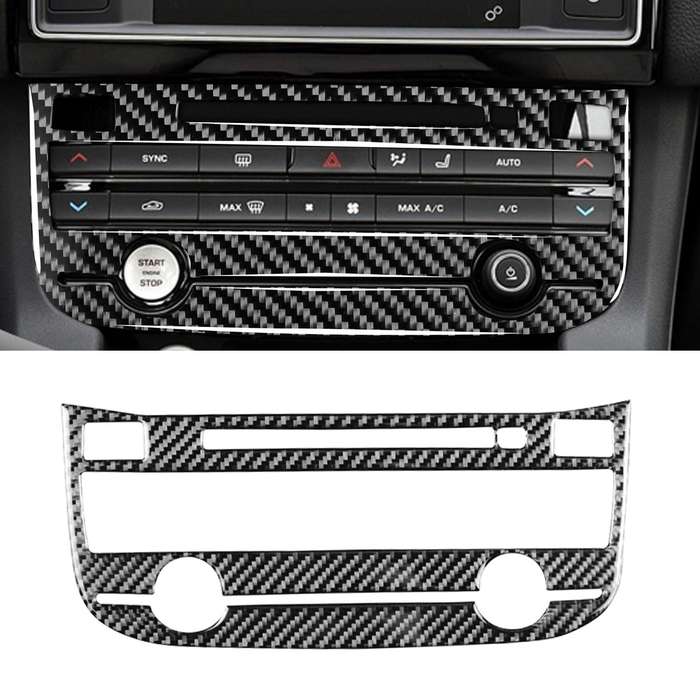Car Carbon Fiber Air Conditioning Panel Decorative Stickers for Jaguar F-PACE X761 XE X760 XF X260 2