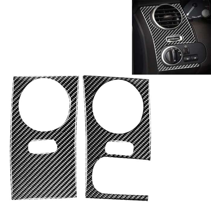 Car Carbon Fiber Central Control Side Air Outlet Decorative Sticker for Land Rover Discovery 4 2010-