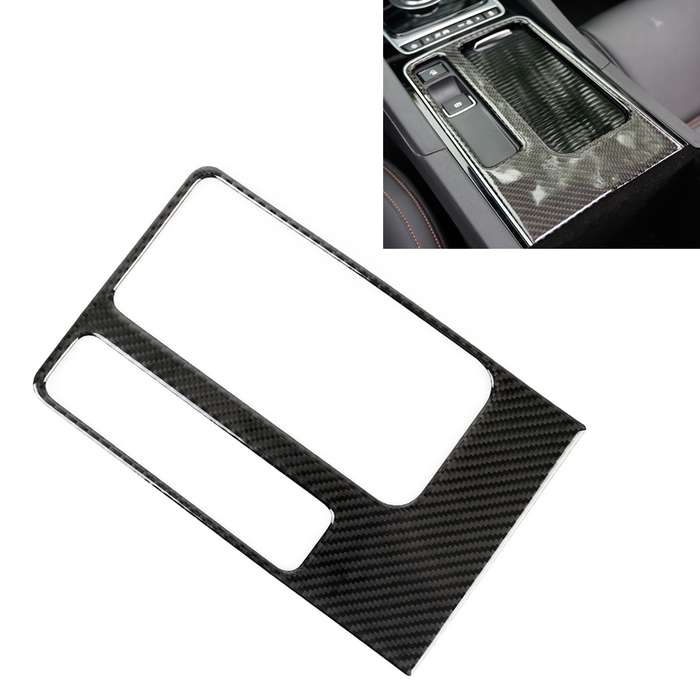 B Style Carbon Fiber Car Water Cup Decorative Sticker for Jaguar F-PACE 2016-2020