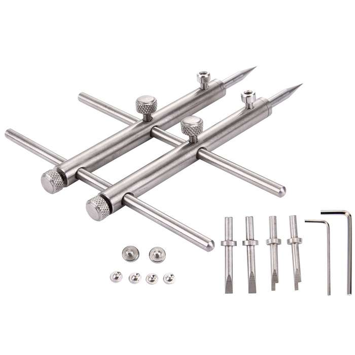 LRT-03 Professional DSLR Camera Lens Stainless Steel Spanner Wrench Open Repair Tool Kit with 3 Pair