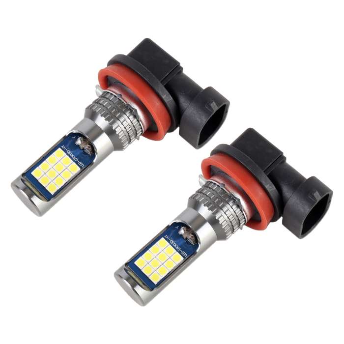H11 / H8 2 PCS DC12-24V / 8.6W Car Fog Lights with 24LEDs SMD-3030 & Constant Current, Bag Packagin(