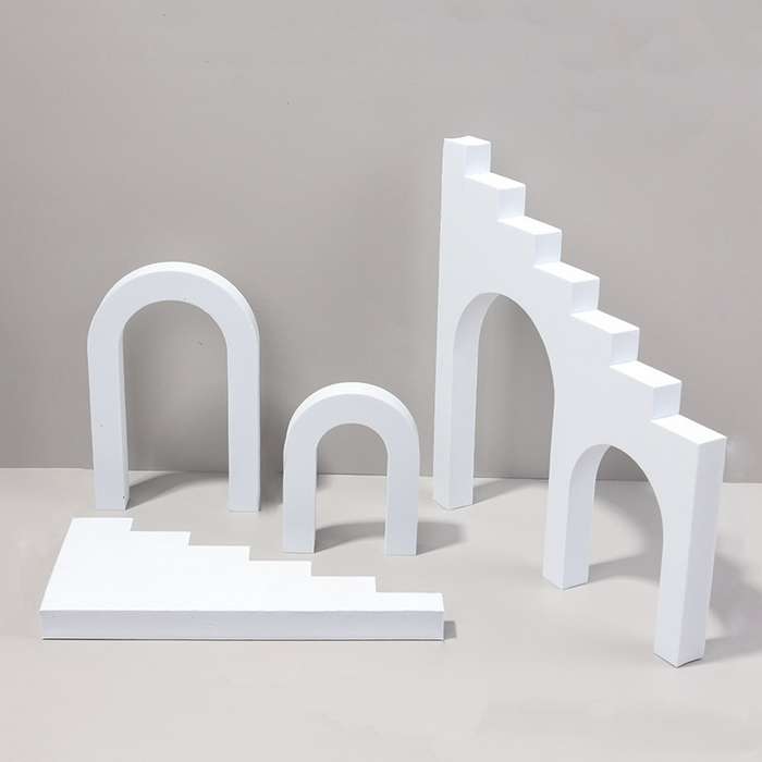 2 x Door Combo Kits Geometric Cube Solid Color Photography Photo Background Table Shooting Foam Prop
