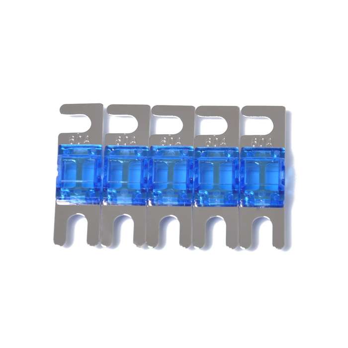 A0303 Blue 5 PCS Car Audio AFS Mini ANL 60A Fuse Nicked Plated