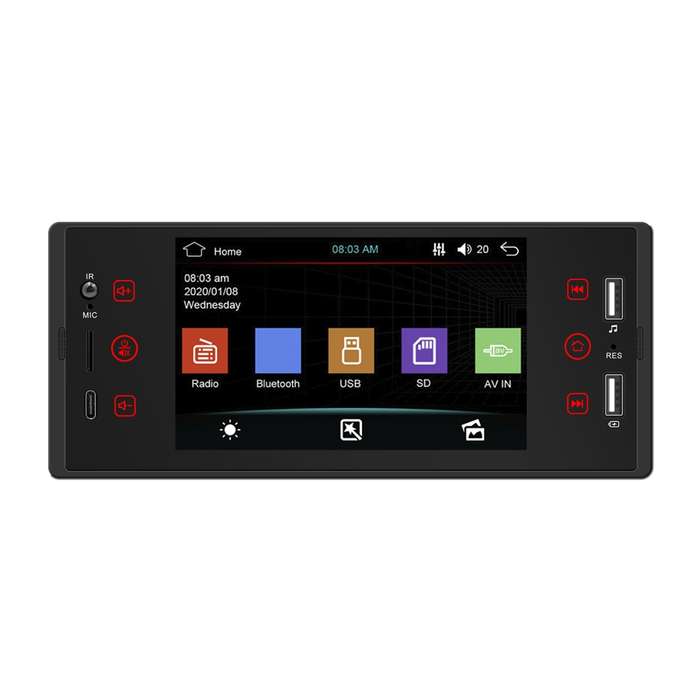 SW150 5-inch HD Touch Screen Dual USB Car MP5 Player Bluetooth Reversing Video Card U Disk Radi
