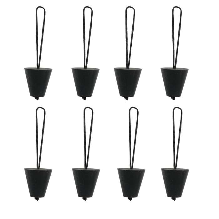 A6703 8 in 1 Black Kayak Silicone Drain Hole Plug