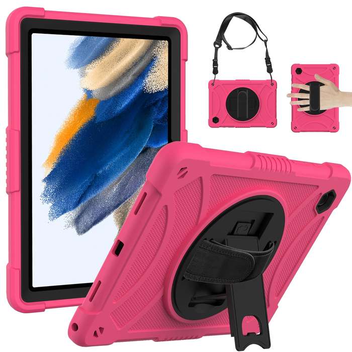 For Samsung Galaxy Tab A8 10.5 2021 Rotary Grab Silicone + PC Tablet Case(Colorful)