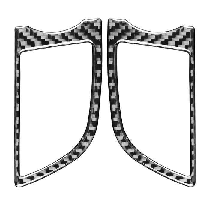 Car Carbon Fiber Dashboard Air Outlet Decorative Sticker for Porsche Panamera 2010-2016, Left and Ri