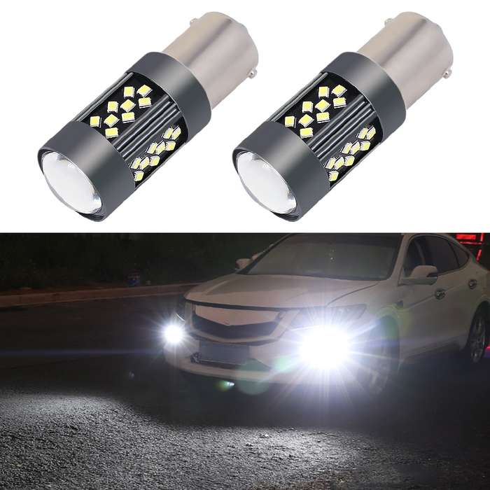 1 Pair 1156 12V 7W Strobe Car LED Fog Light(Purple Light)