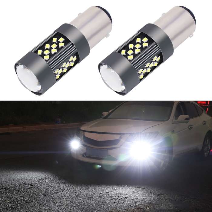 1 Pair 1157 12V 7W Strobe Car LED Fog Light(Purple Light)