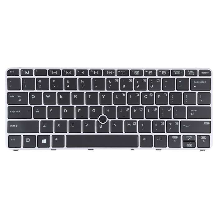 For HP EliteBook 820 G3 US Version Keyboard with Backlight and Pointing(Silver)