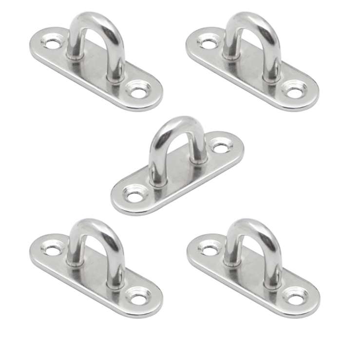5 PCS 5mm 304 Stainless Steel Ship Oval Door Hinges Buckle