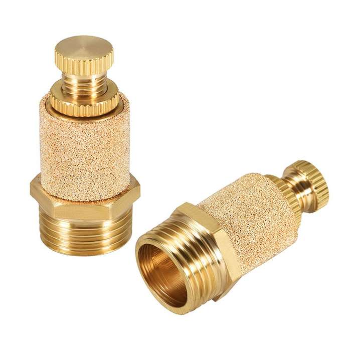LAIZE Throttling Pneumatic Muffler, Caliber:2 Point