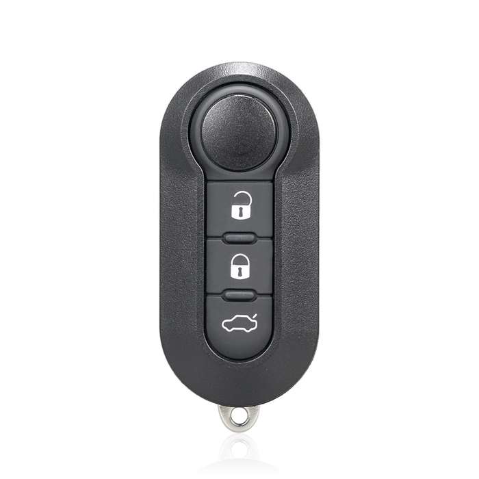 For Fiat 3 Button Folding Car Key Case Remote Control Shell SIP22, Style:White Switch Button