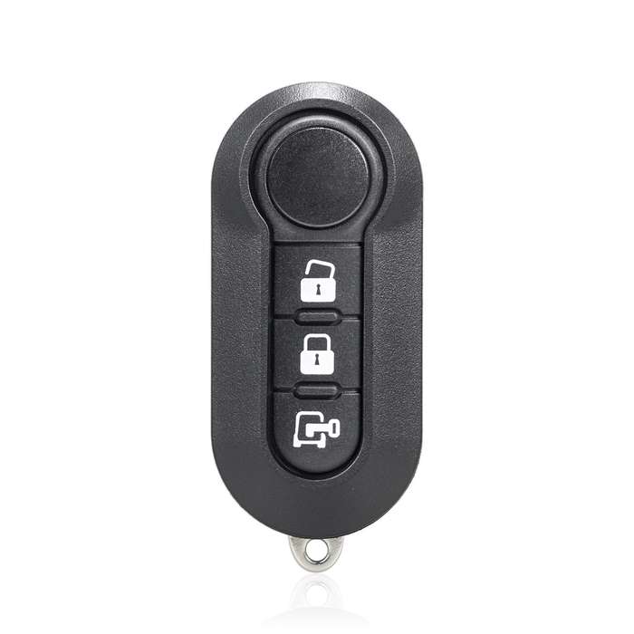 For Fiat 3 Button Folding Car Key Case Remote Control Shell SIP22, Style:White Switch Trunk Button