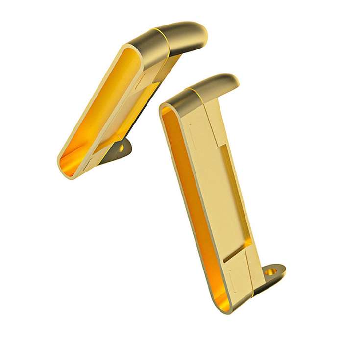 For Fitbit Versa 4 / Versa 3 / Sense 2 1 Pairs Watch Band Connector(Silver)