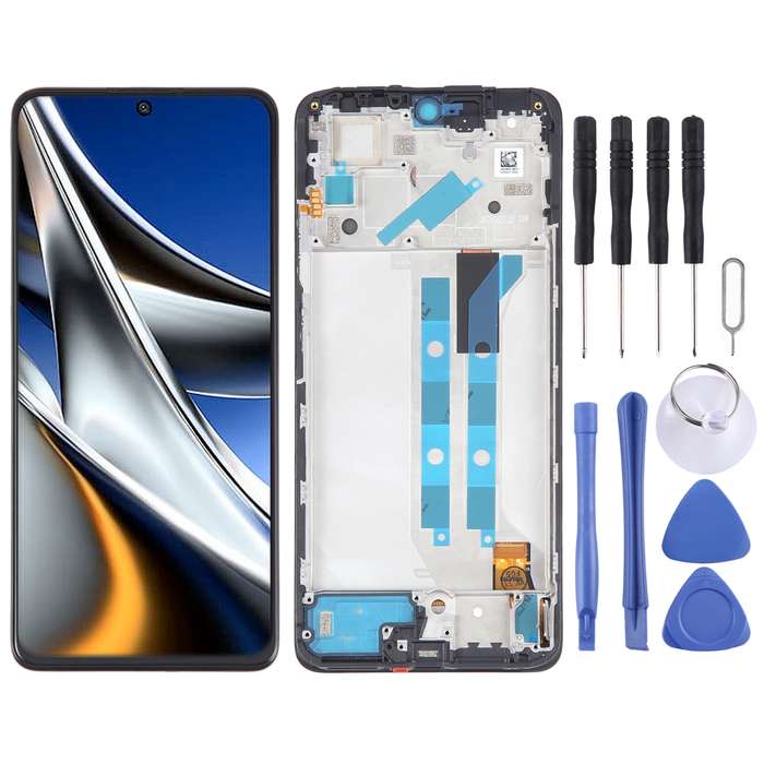 OLED Material LCD Screen For Xiaomi Poco X4 Pro 5G Digitizer Full Assembly with Frame
