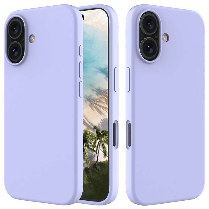 For iPhone 16 Plus Solid Color Silicone Phone Case(Purple)