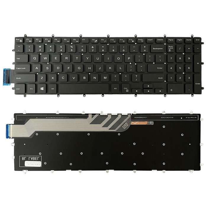 US Version White Word Laptop Keyboard For Dell G3 3579 3779 / G5 5587 / G7 7588(Black)
