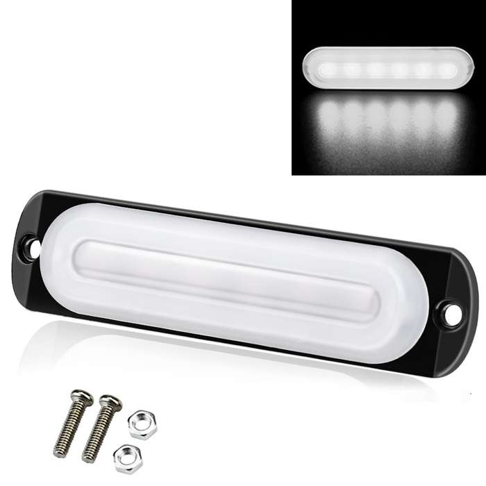 DC12V-24V / 18W Car Truck Emergency Strobe Flash Warning Light 6LEDs Ultra-thin Side Lights(Blue)