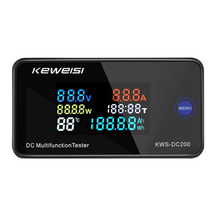 KWS-DC200-10A 8-120V DC Digital Display Voltage Current Watch Built in Shunt(Black)