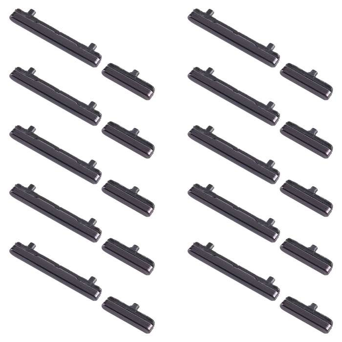 For Samsung Galaxy S22 Ultra 5G SM-S908 10pcs Power Button + Volume Control Button(Black)