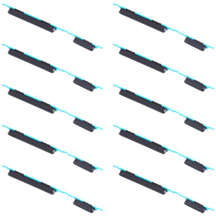 For Samsung Galaxy M31 SM-M315 10pcs Power Button + Volume Control Button(Black)