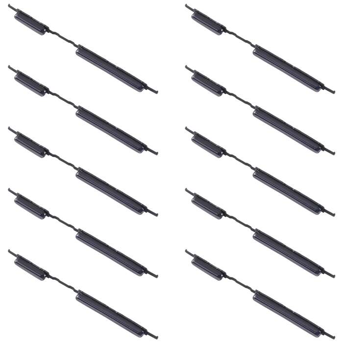 For Samsung Galaxy M32 SM-M325 10pcs Power Button + Volume Control Button(Black)