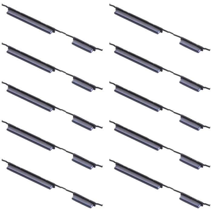 For Samsung Galaxy M20 SM-M205 10pcs Power Button + Volume Control Button(Black)