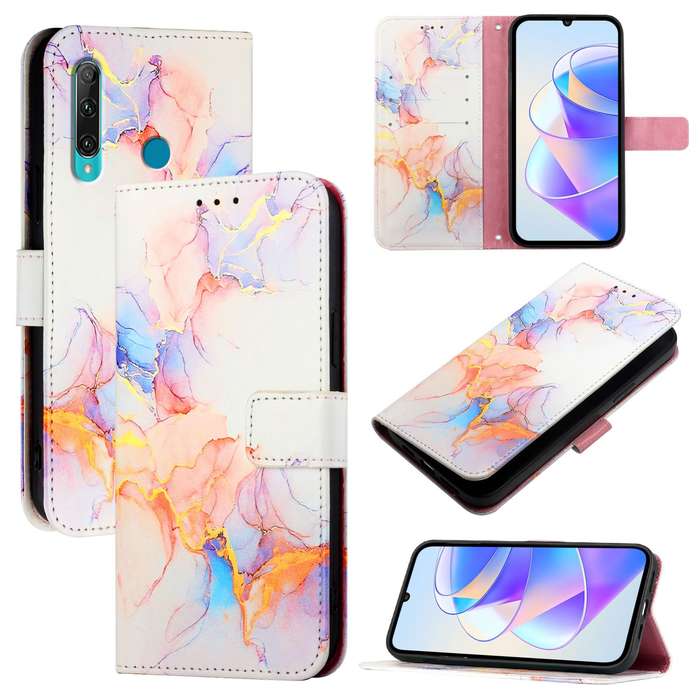 For Huawei Enjoy 9s / P Smart+ 2019 PT003 Marble Pattern Flip Leather Phone Case(LS004 Marble W