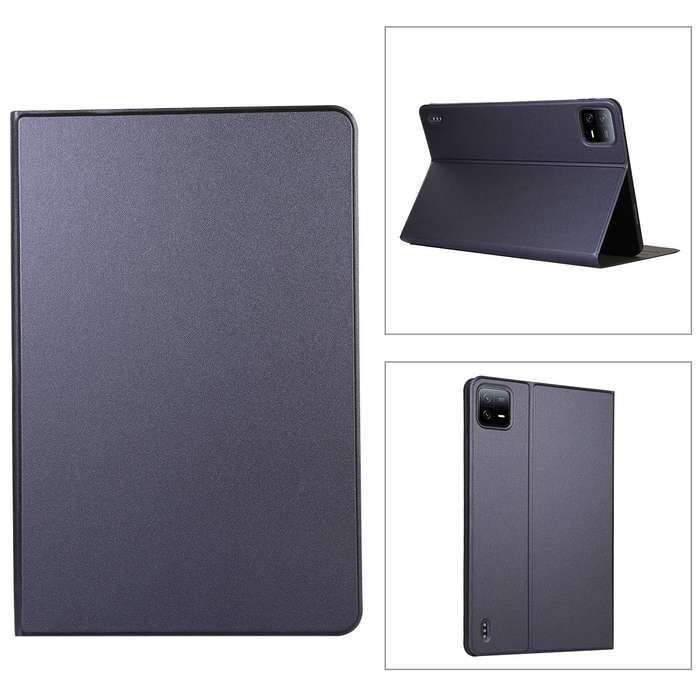 For Xiaomi Pad 6S Pro Voltage Elastic Texture Flip Tablet Leather Case(Dark Blue)