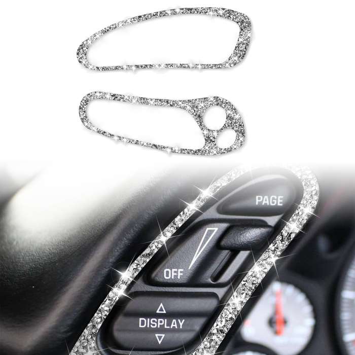 For Chevrolet Corvette C5 1998-2004 2 in 1 Both Sides of Car Speedometer Diamond Decorative Sticker,