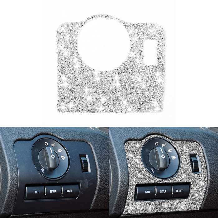 For Ford Mustang 2009-2013 Car Headlight Diamond Decoration Sticker, Left Hand Drive