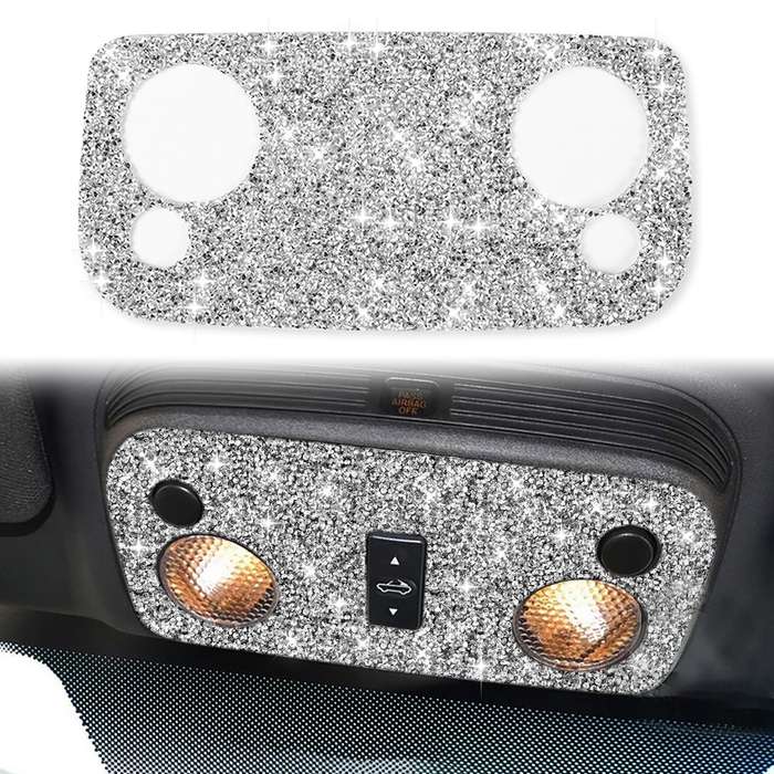 For Ford Mustang 2009-2013 2pcs Car Reading Light Diamond Decoration Sticker, Left Hand Drive