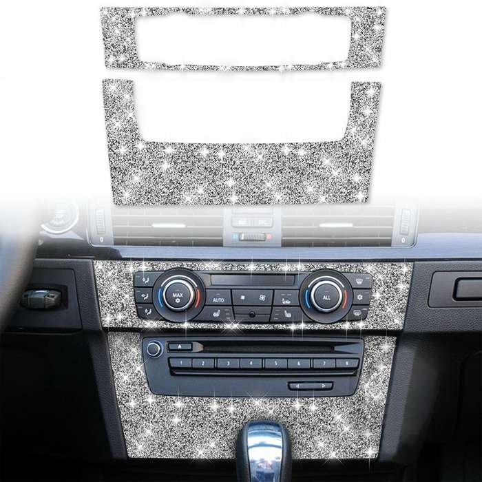 For BMW 3 Series E90 / E92 2005-2012 Car Aircondition CD Control Panel Premium Diamond Decorative St