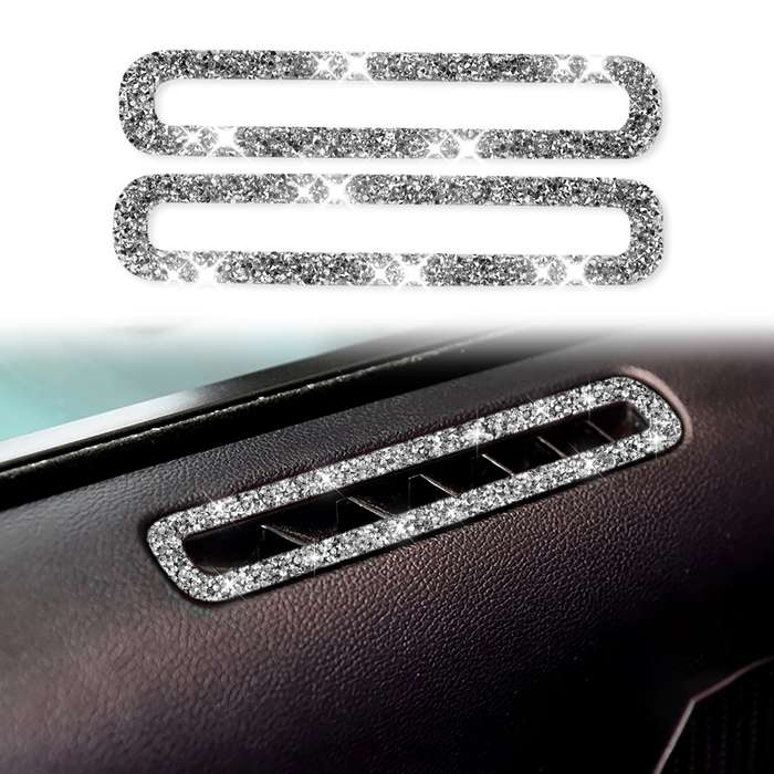 For Ford Mustang 2015-2020 Car Door Air Outlet Diamond Decoration Sticker, Left and Right Drive