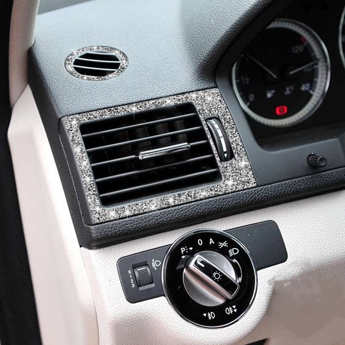 For Mercedes-Benz C-class W204 2007-2010 Car Instrument + Middle + Side Air Outlet Diamond Decorativ
