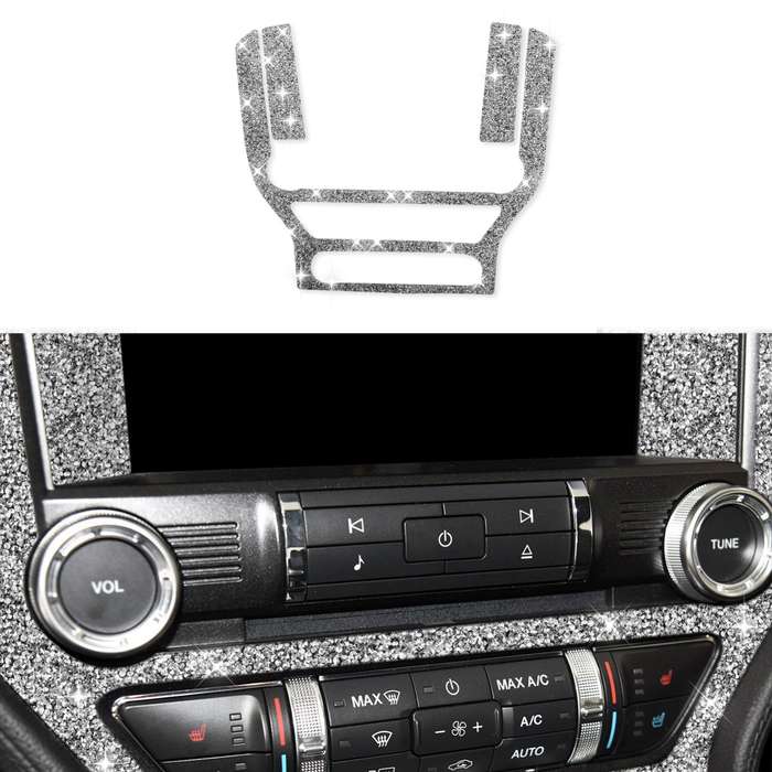 For Ford Mustang 2015-2020 Car Central Control Panel Diamond Decoration Sticker, Left and Right Driv