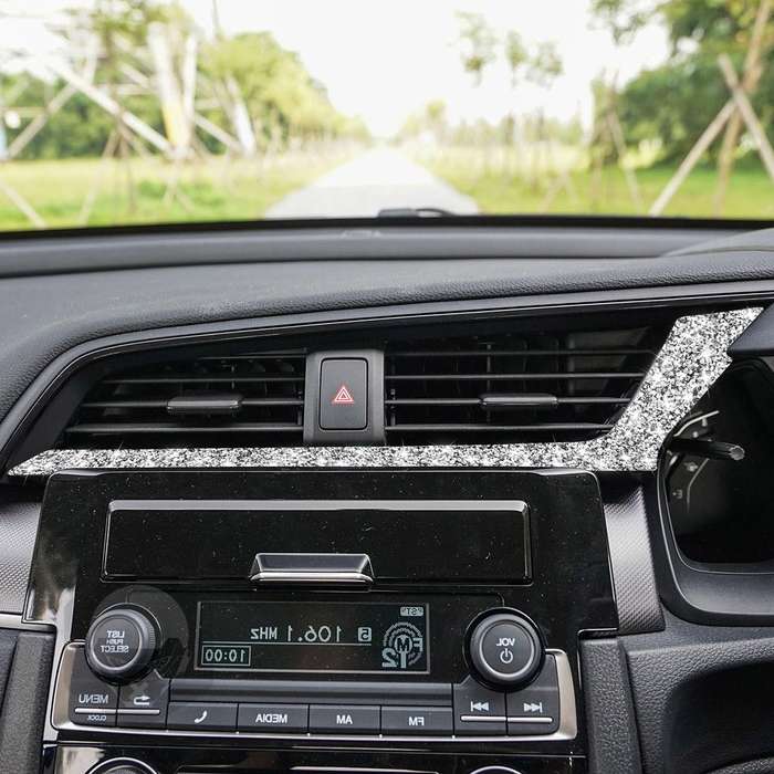 For Honda Civic 2016-2019 Car Central Control Air Outlets Below Diamond Decorative Sticker, Right-ha