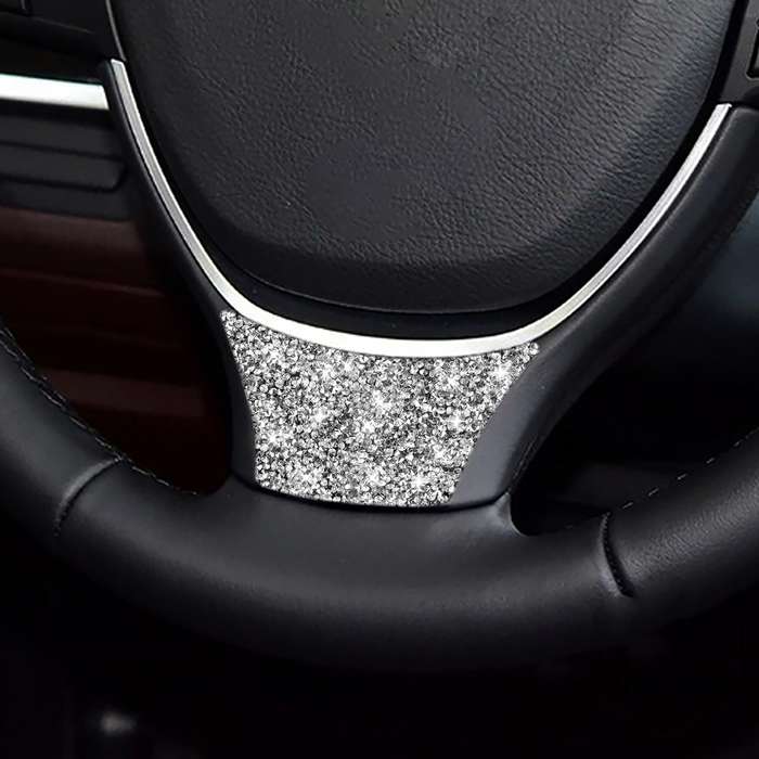 For BMW 5 Series 528 525li F10 F18 2011-2017 Car Steering Wheel A Diamond Decorative Sticker, Left a