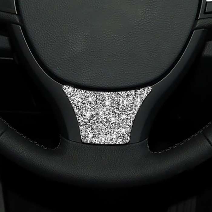 For BMW 5 Series 528 525li F10 F18 2011-2017 Car Steering Wheel B Diamond Decorative Sticker, Left a