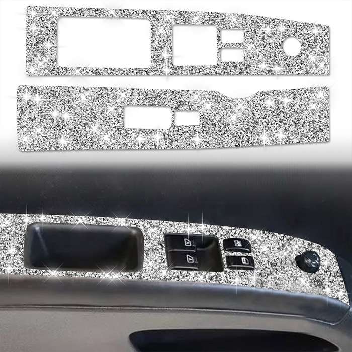 For Nissan 350Z 2003-2009 2pcs Car Glass Lift Diamond Decorative Sticker, Left Drive