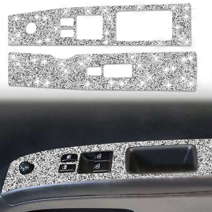 For Nissan 350Z 2003-2009 2pcs Car Glass Lift Diamond Decorative Sticker, Right Drive