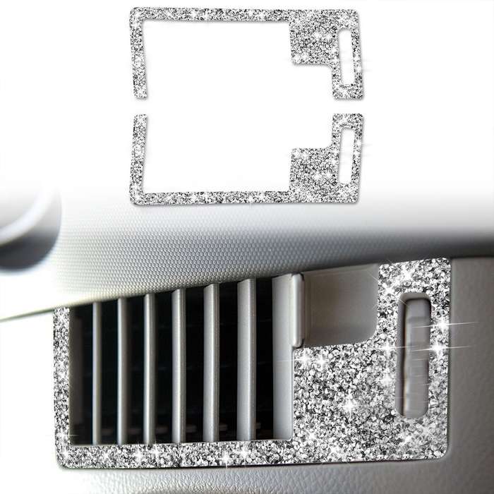 For Nissan 350Z 2003-2009 2pcs Car Center Ventilation Exhaust Diamond Decorative Sticker,Left and Ri