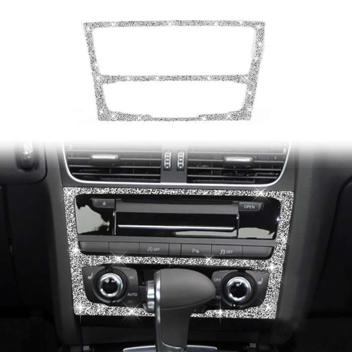 For Audi Q5 / A4L Car Center Control Panel Type A Diamond Decoration Sticker, Left and Right Drive