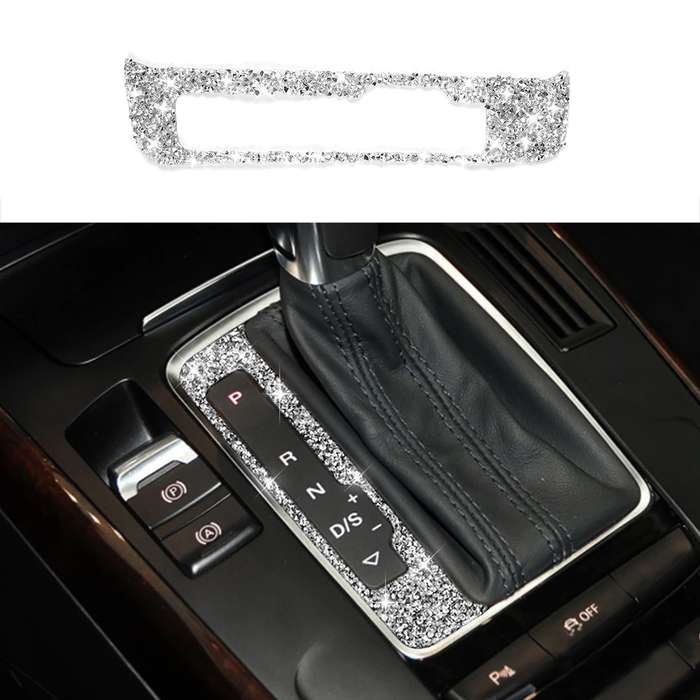 For Audi A4 / A5 / Q5 Car Gear Panel Diamond Decoration Sticker, Left Drive