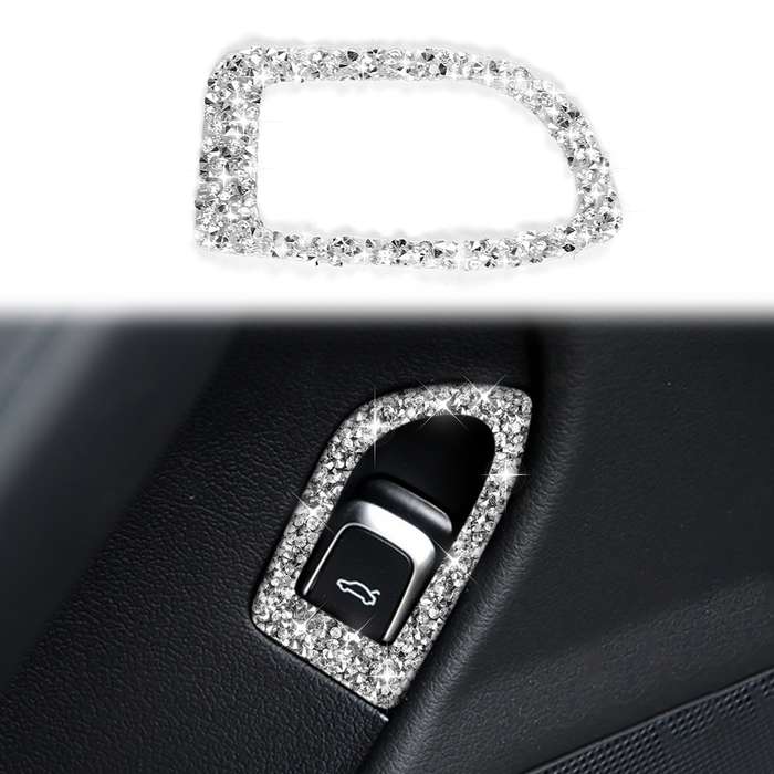 For Audi A4L / A5 / Q5 Car Trunk Switch Diamond Decoration Sticker, Left Drive