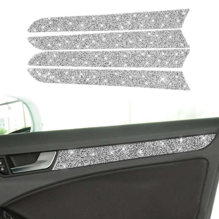 For Audi A4 / A5 / Q5 Car Interior Door Panel Trim Diamond Decoration Sticker, Left and Right Drive